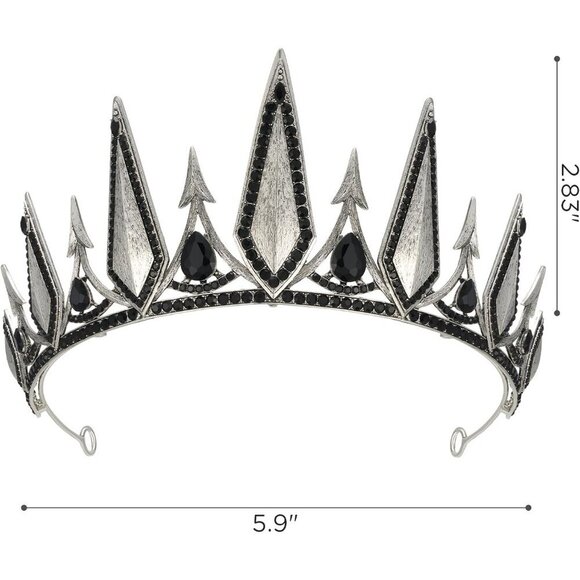 Gothic Crown Tiara Women Halloween Cosplay Party Costume Accessory